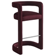 Winslow Performance Velvet Bar Stool Set of 2 in Mulberry