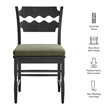 Jax Oak Wood Dining Chair With Wavy Razor Back and Cushion Set of 2
