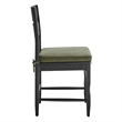 Jax Oak Wood Dining Chair With Wavy Razor Back and Cushion Set of 2
