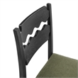 Jax Oak Wood Dining Chair With Wavy Razor Back and Cushion Set of 2