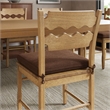 Jax Oak Wood Dining Chair With Wavy Razor Back and Cushion Set of 2