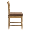 Jax Oak Wood Dining Chair With Wavy Razor Back and Cushion Set of 2