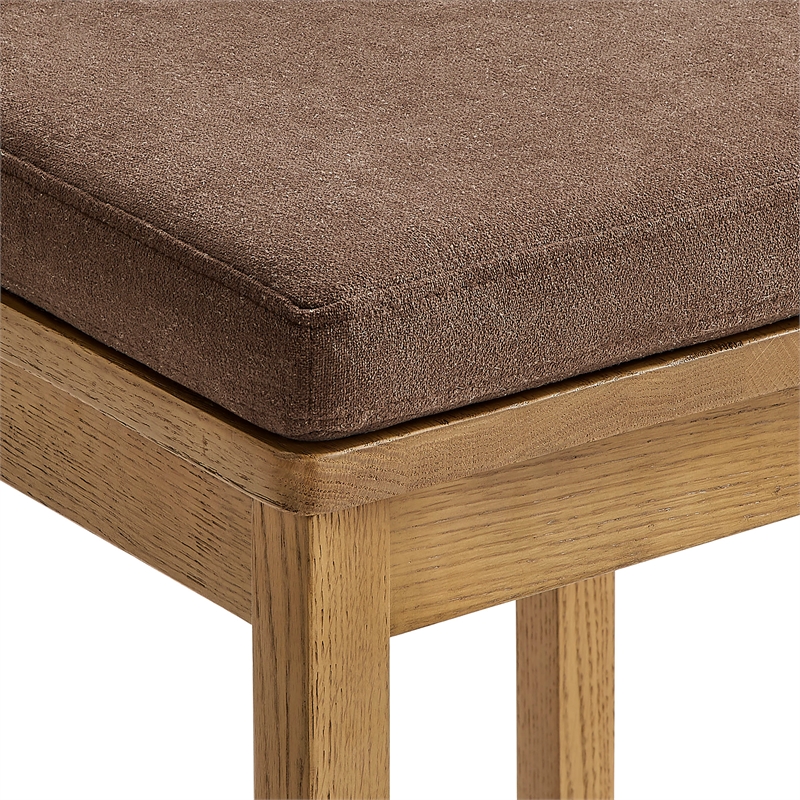 Jax Oak Wood Dining Chair With Wavy Razor Back and Cushion Set of 2