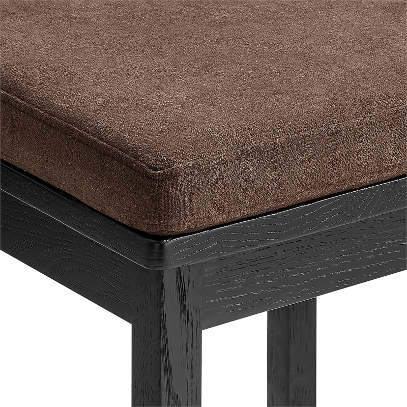 Jax Oak Wood Dining Chair With Wavy Razor Back and Cushion Set of 2