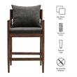 Remington Wood Counter Stool Set of 2 in Charcoal
