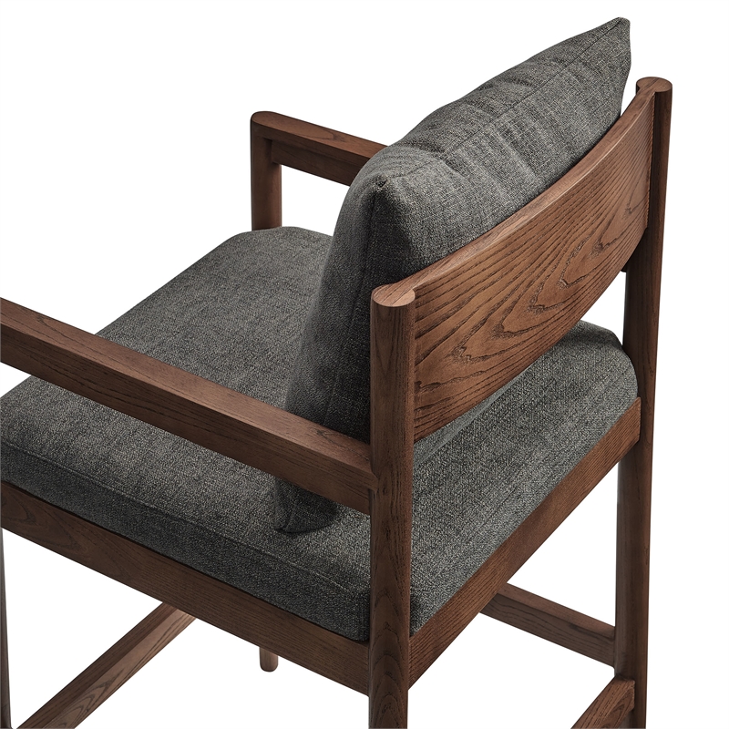 Remington Wood Counter Stool Set of 2 in Charcoal