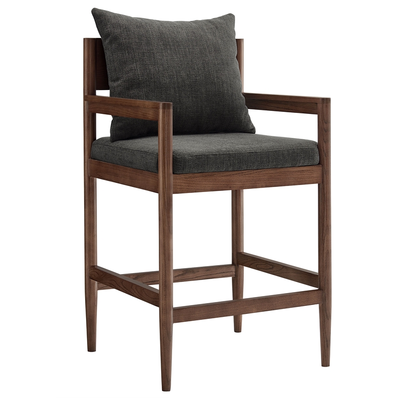 Remington Wood Counter Stool Set of 2 in Charcoal