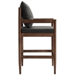 Remington Wood Counter Stool Set of 2 in Charcoal