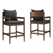 Remington Wood Counter Stool Set of 2 in Charcoal