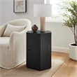 Kade Faceted Wood Side Table in Black