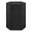 Kade Faceted Wood Side Table in Black