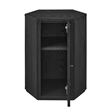 Kade Faceted Wood Side Table in Black