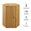 Kade Faceted Wood Side Table in Natural