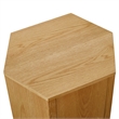 Kade Faceted Wood Side Table in Natural