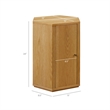 Kade Faceted Wood Side Table in Natural