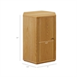 Kade Faceted Wood Side Table in Natural
