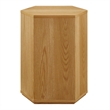 Kade Faceted Wood Side Table in Natural