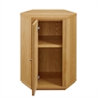 Kade Faceted Wood Side Table in Natural