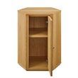 Kade Faceted Wood Side Table in Natural