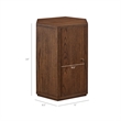 Kade Faceted Wood Side Table in Walnut
