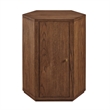 Kade Faceted Wood Side Table in Walnut