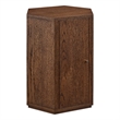 Kade Faceted Wood Side Table in Walnut