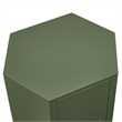 Kade Faceted Semi-Gloss Side Table in Cypress