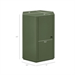 Kade Faceted Semi-Gloss Side Table in Cypress