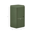 Kade Faceted Semi-Gloss Side Table in Cypress