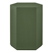 Kade Faceted Semi-Gloss Side Table in Cypress