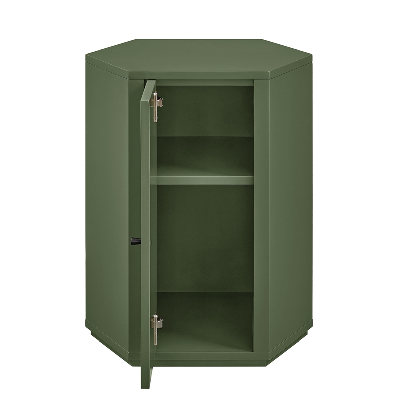 Kade Faceted Semi-Gloss Side Table in Cypress