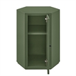 Kade Faceted Semi-Gloss Side Table in Cypress