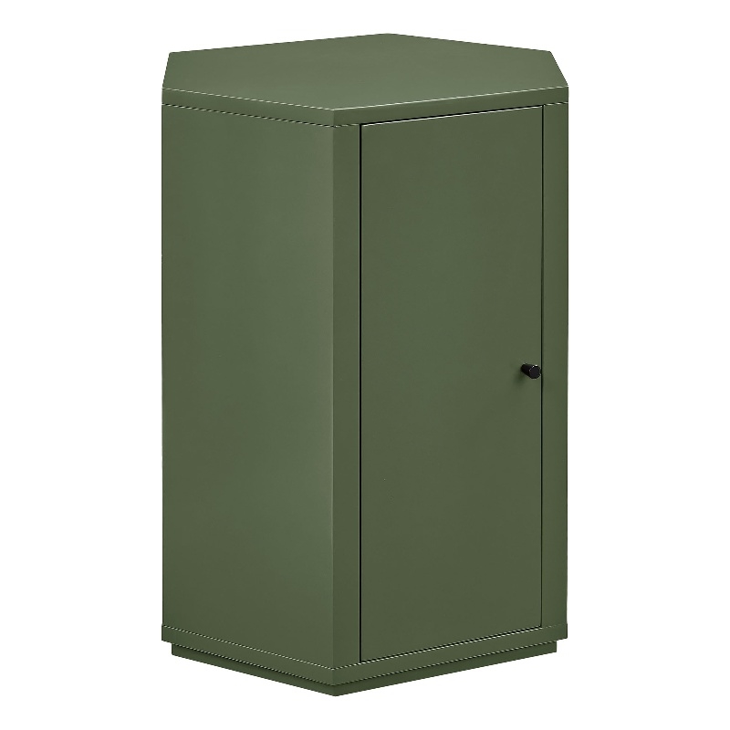 Kade Faceted Semi-Gloss Side Table in Cypress