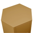 Kade Faceted Semi-Gloss Side Table in Mustard