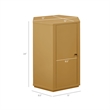 Kade Faceted Semi-Gloss Side Table in Mustard