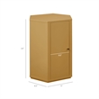 Kade Faceted Semi-Gloss Side Table in Mustard