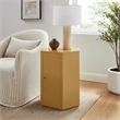 Kade Faceted Semi-Gloss Side Table in Mustard