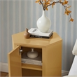 Kade Faceted Semi-Gloss Side Table in Mustard