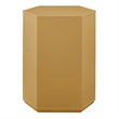 Kade Faceted Semi-Gloss Side Table in Mustard
