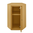 Kade Faceted Semi-Gloss Side Table in Mustard