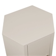 Kade Faceted Semi-Gloss Side Table in Putty