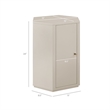 Kade Faceted Semi-Gloss Side Table in Putty