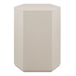Kade Faceted Semi-Gloss Side Table in Putty