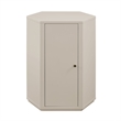 Kade Faceted Semi-Gloss Side Table in Putty