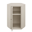 Kade Faceted Semi-Gloss Side Table in Putty