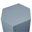 Kade Faceted Semi-Gloss Side Table in Stillwater Blue