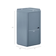Kade Faceted Semi-Gloss Side Table in Stillwater Blue