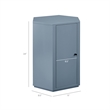 Kade Faceted Semi-Gloss Side Table in Stillwater Blue