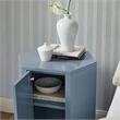 Kade Faceted Semi-Gloss Side Table in Stillwater Blue