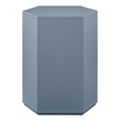 Kade Faceted Semi-Gloss Side Table in Stillwater Blue